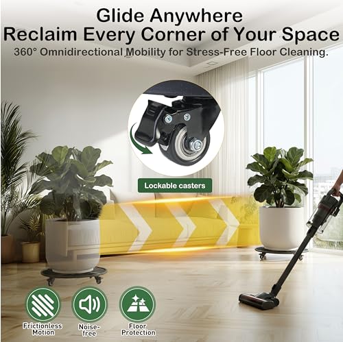 18" Round Metal Plant Caddy with Wheels Heavy Duty, 500lbs Capacity Rust-Proof Plant Stand with Lockable Caster Wheels, Rolling Plant Dolly for Large Planter Pots & Heavy Objects, Indoor Outdoor - size: 18-Inch
