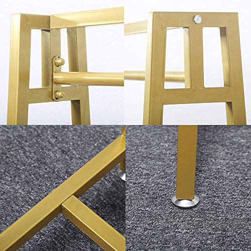 MBQQ Moden Metal Clothes Rack with Clothing Hanging Rack Organizer for Laundry Drying Rack Display Racks Garment Racks,Gold - color: Gold