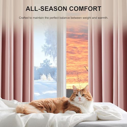 NICETOWN 100% Blackout Pink Curtains 63 inches Long, Rod Pocket Light Blocking Window Treatment Thermal Insulated Drapes for Girls Room, W52 x L63, 2 Panels - color: Pink, size: 52"W x 63"L (Pack of 2)