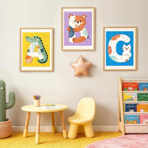 upsimples 18x24 Picture Frame Solid Wooden, Nursery Wall Frames Set of 3 | 100% Natural Solid Wood, Fit 16x20 with Mat and 18 x 24 Posters, For Kids Room, Gallery Wall Décor - size: 18X24