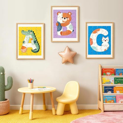 upsimples 18x24 Picture Frame Solid Wooden, Nursery Wall Frames Set of 3 | 100% Natural Solid Wood, Fit 16x20 with Mat and 18 x 24 Posters, For Kids Room, Gallery Wall Décor - size: 18X24
