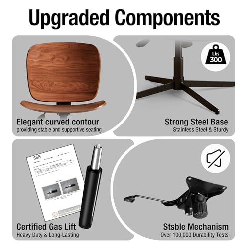 Nordic Armless Ergonomic Office Chair with Wheels, Diamond Tufted PU Leather Computer Chair, Adjustable Height Desk Chair with Solid Wood Back for Small Home Office (No Wheels-Green) - color: No Wheels-green
