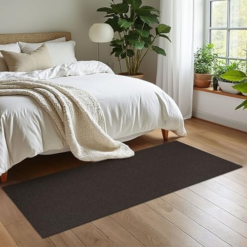 Washable Runner Rug, Non Slip Entryway Rug, 2x6 Ft, Taupe/Coffee | Washable Braided Runner Carpet, Non Slip Rubber Dot Backed, For Hallway, Kitchen, Entryway, Bedroom, Laundry Room, Foyer - color: Taupe/Coffee, size: 2' x 6' (Rectangular)