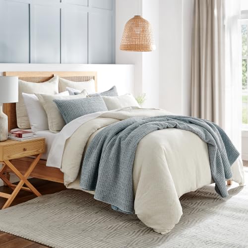 Levtex Home Mills Waffle Twin XL/Twin Quilt Set (68x86in) with 1 Pillow Sham (26x20in) - Chambray - Cotton Waffle Twin Size Quilt Bedding Set - Lightweight, Soft, Pre-Washed - color: Chambray, size: Twin Quilt