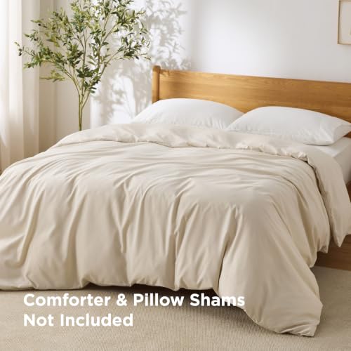 Bedsure Duvet Cover King Size, 1Pc Soft Double Brushed Bedding, Beige | For Kids & Adults, 104"x90", Only 1 Comforter Cover, No Pillow Shams, Hotel Luxury, Breathable, Lightweight, Zipper Closure - color: 03 - Beige, size: King (Only Duvet Cover)