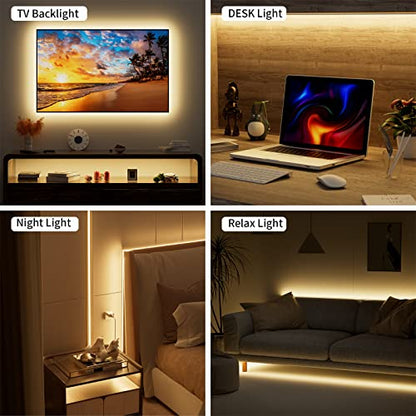 PAUTIX COB LED Strip Light 5V USB 9.84ft/3m 640LEDs 1200lm Dimmable LED Strip Light 3000K Warm White CRI90+ USB TV Backlight,Flexible Under Cabinet Tape Light for Bedroom,Kitchen,Home DIY Lighting - color: 3000K, size: 9.84ft/3m