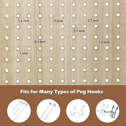 4 Panel Pegboard Room Divider | Folding Freestanding Display Screen, Privacy Partition for Retail, Craft Shows, Home Office, and Exhibition Use Brown - color: Brown-4 Panel, size: 4 Panel