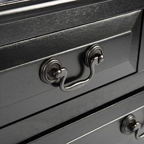 SAFAVIEH Furniture - Primrose 3-Drawer Console Table - Black - Solid Wood - Farmhouse Classic Design - Ideal for Entryway, Living Room, Hallway, 23.5" W x 13" D x 29.5" H (CNS5707B) - color: Black