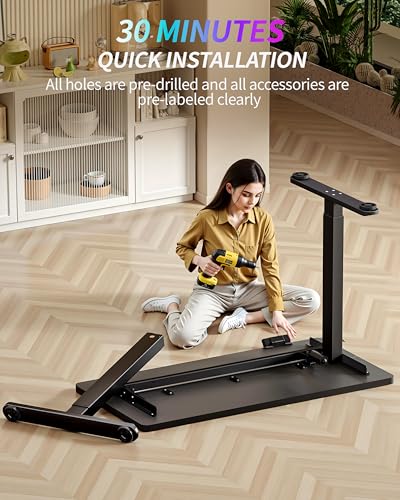 BIZUM Standing Desk Electric Adjustable Computer Desk-Stand up Desk Office Gaming Home Office Memory Desks 48x24 inches Black - color: Black, size: 47.2*23.6 Inch