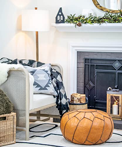 Moderner Pouf Ottoman Pumpkin Color - color: Pumpkin