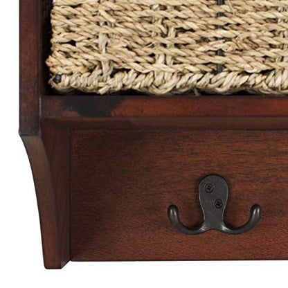 Safavieh Home Collection Finley Hanging 3 Basket Wall Rack - color: Cherry
