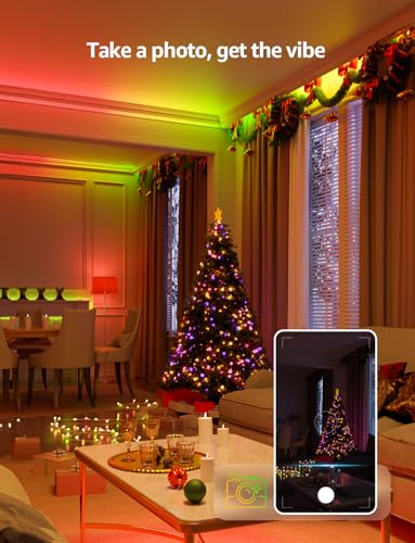 Lepro S2 AI Smart LED Strip Lights 32.8FT RGB+CCT WiFi Bluetooth for Room | 2700K-5700K tunable white,AI lighting designer,Rainbow chasing effects,Music sync,Color segment control,Smart scenes,Bedroom - size: 32.8ft