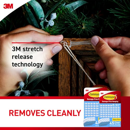 Command Indoor Mini Light Clips, Damage Free Hanging Christmas Lights, Mini Wall Clips for Hanging Indoor Christmas Decorations, Lights and Cables, 90 Count - style: 90 Clips