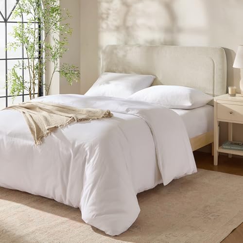 Hearth & Harbor Wall Mounted King Headboard Only, Bed Headboard King Size | Easy Assemble, Floating Peel & Stick, Upholstered Boucle, 3D Stitched Wall Panels, 5 Strips of 3M Tape Included, Linen - color: 02-linen, size: King