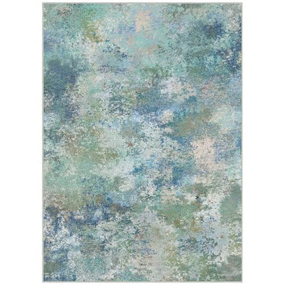 BEIMO Area Rugs 10x14 for Living Room, Blue Green Washable Abstract Rug | Modern Abstract Rug Soft Low Pile Non Slip Bedroom Dining Room Office Large Carpet, Easy Care Vacuum Friendly - color: Aquamarine/Blue Green, size: 10' x 14' (Rectangular)