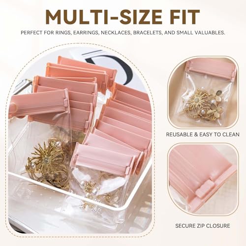 Anti Tarnish Jewelry Bags Clear Pvc Jewelry Storage Pouches with Zipper Plastic Packing for Earrings (30Pcs Anti Tarnish EVA Jewelry Bags Set) - color: 30Pcs Anti Tarnish EVA Jewelry Bags Set