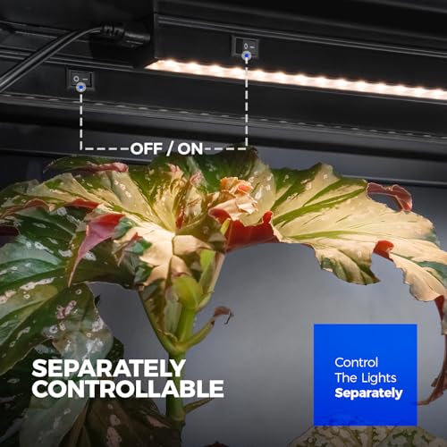 Barrina T5 Grow Lights for Growth, 3FT 16W Yellow, LED Grow Lamp, 8 Packs | Black Cover Plant Growing Lamps, 128W (8 X 16W), Magnetic Installation, Flexible Mounting, for Seedlings Vegetable, Linkable - color: Yellow, size: 3FT-Black Cover