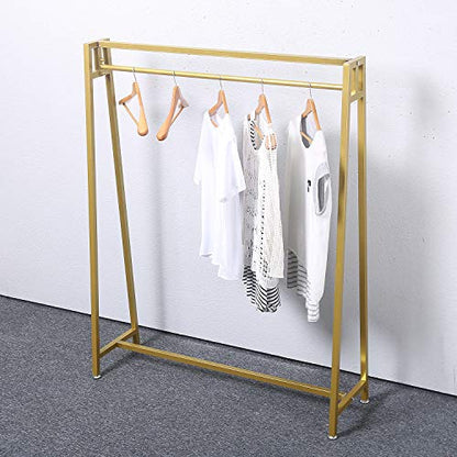 MBQQ Moden Metal Clothes Rack with Clothing Hanging Rack Organizer for Laundry Drying Rack Display Racks Garment Racks,Gold - color: Gold