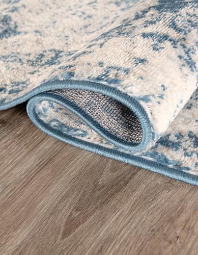 Rugs.com - Monte Carlo Rug – 2' x 3' 1 Blue Easy-Clean Rug – Perfect for Entryways, Kitchens, and Bathrooms - color: Blue, size: 2'2" x 3' (Rectangular)