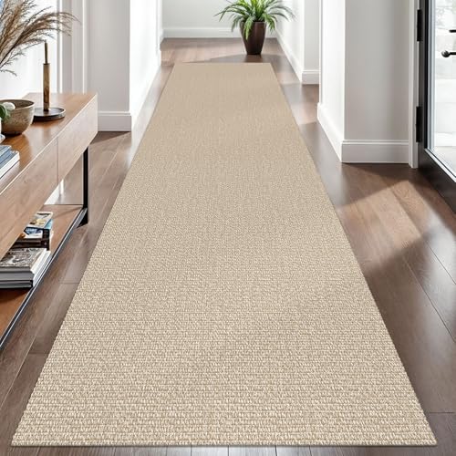 Washable Runner Rug, Non Slip Hallway Runner, 3x10 Ft, Sand/Beige | Washable Braided Runner Carpet, Non Slip Rubber Dot Backed, For Hallway, Kitchen, Entryway, Bedroom, Laundry Room, Foyer - color: Sand/Beige, size: 3' x 10' (Rectangular)