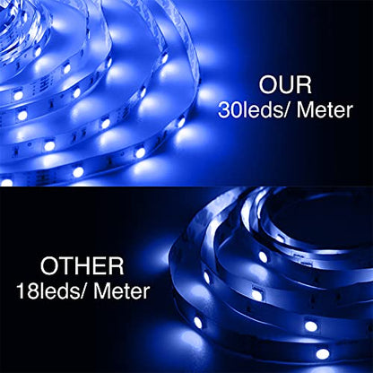 DAYBETTER Led Strip Lights 16.4ft Waterproof Color Changing Led Lights with Remote Controller - size: 16.4ft