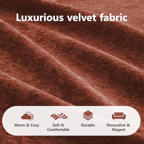 111" Velvet Modular Sofa Cama para Cuarto, Small Couches for Living Room with High Density Sponge, Cloud Loveseat with Tufted Design for Home Theater Study Space, Red+Brown - color: Red+brown