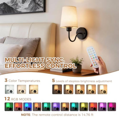 Battery Operated Wall Sconce Set of 2, Rechargeable Wall Sconces with 10000mAh Dimming Magnetic Bulb, Wireless Battery Powered Wall Lights with Pleated for Bedroom Living Room Gallery Hallway,Black - color: Black01-white