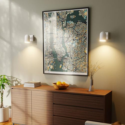 Globe Electric 1-Light Matte White Plug-in or Hardwire Wall Sconce | 6 ft braided cord, inline rocker switch, requires 1 E12 60W bulb (sold separately), 7x4.75x6 in, 65000146