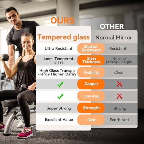 Hasipu 79" x 40" Full Length Floor Mirror on Wheels, White | Tempered glass, sturdy metal frame, smooth rolling casters, removable stand, ideal for gym, bedroom, dance studio & yoga. - size: 79"L x 40"W