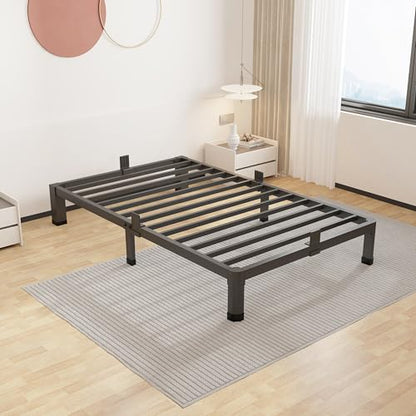 ROIL 10 Inch Twin Bed Frame Low Profile with Rounded Corner Mattress Baffle | Easy Assembly, Noise Free, 3500LBS Load Capacity, No Box Spring Needed, Heavy Duty Steel, No Box Spring Needed, Rubber Pads - size: Twin, style: 10 Inch