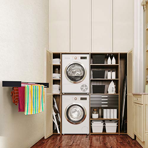Step Up Laundry Drying Rack (40-INCH Industrial Gray), Wall Mounted, Retractable Clothes Drying Rack, 60lbs Capacity, 20 Linear Ft, with Wall Template and Long Screwdriver Bit - color: Industrial Gray, size: 40" Wide
