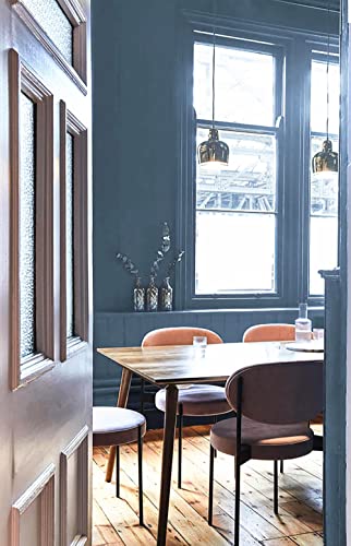 394''x17.7'' Blue Peel and Stick Wallpaper Contact Paper Modern Self Adhesive Wall Paper Removable Renter Friendly Textured Solid Color Shelf Cabinet Vinyl Roll (394''x17.7'',Blue Grey) - color: Blue Grey, size: 17.7" x 394"