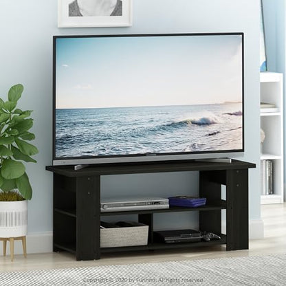 Furinno Jaya TV Stand, Espresso, 50 | Open Back TV Console for TV up To 55 Inch, Easy Assembly, for Living Room, Bedroom - color: Espresso, style: 50 Inch, Panel