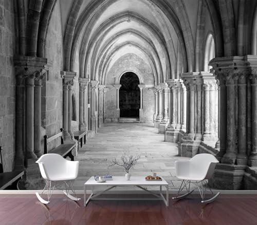 Eierme-Vaulted Ceiling Inside the Monastery, Panoramic View of Beautiful Arcades Peel and Stick 137" x 102" - color: No.10, size: 137" x 102"