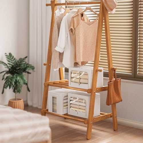 FHSQX 3 Pack Clothes Storage Bins with Metal Frame | Cream White, 23.6x16.5x15.7inch,Foldable, Stackable Linen Fabric, Carrying Handles, Clear Window - color: Cream White, size: 23.6x16.5x15.7inch(100L)