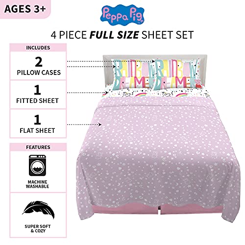 Franco Kids Bedding Super Soft Sheet Set, Full, Peppa Pig - color: Peppa Pig, size: Full