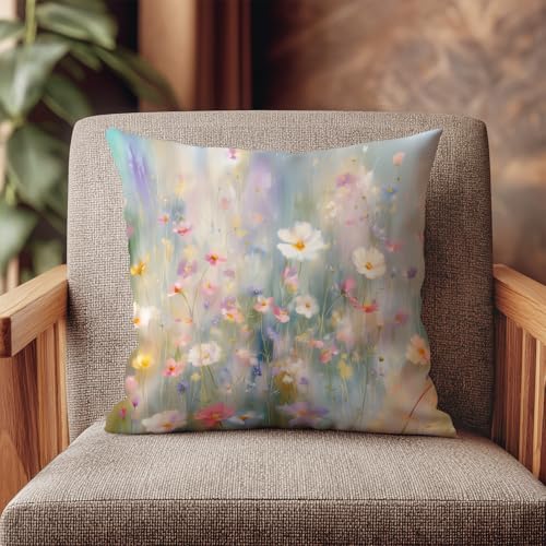 Velvet Decorative Throw Pillow Covers,French Floral Design Pillowcase,Square Cushion Cover for Sofa Living Room Bed,Farmhouse Home Decor18x18inch - color: Purple-b