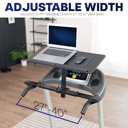 VIVO Universal Wooden Laptop Treadmill Desk, Adjustable Ergonomic Notebook Mount Stand for Treadmills, Includes Mouse Pad and Wrist Support, Stand-TDML4 - size: 27” x 11”