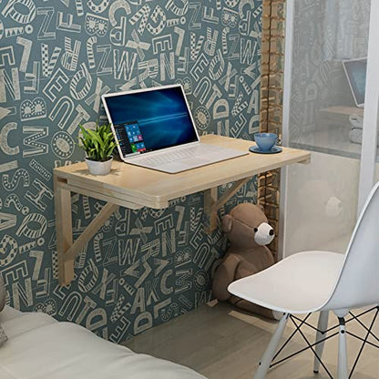 Heavy Duty Drop Down Table Pine Wood Wall Mounted Folding Table Large Laundry Folding Table Collapsible Folding Desks For Small Spaces Wall Mounted Workbench Space Saving With Screws ( Size : L20inchx - size: L20inchxW12inch