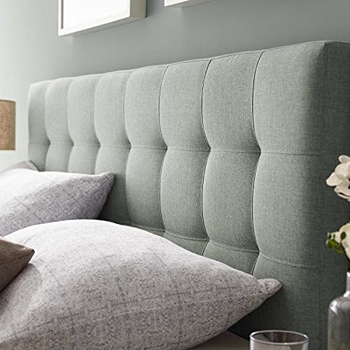 Modway Lily Tufted Linen Fabric Upholstered Full Headboard in Gray - color: Gray, size: Full
