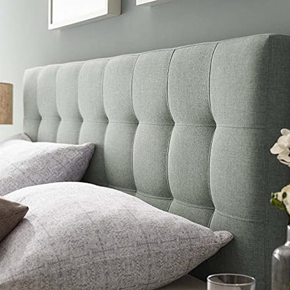 Modway Lily Tufted Linen Fabric Upholstered Full Headboard in Gray - color: Gray, size: Full