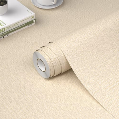 WADILE Grasscloth Peel and Stick Wallpaper 15.7in x 196.8in, Textured Contact Paper for Cabinets, Faux Linen Wall Paper Pull and Stick, Fabric Vinyl Wallpaper Self Adhesive Beige | Textured contact paper, Faux linen, Vinyl material, Cabinets, Self adhesiv