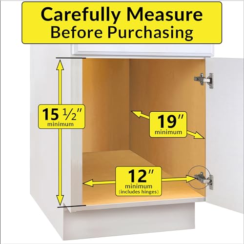 LYNK PROFESSIONAL® SELECT™ Pull Out Under Sink Kitchen Cabinet Organizer - 11.5 in. x 18 inch deep Drawer - Sliding Shelf Organizer and Undersink Storage Shelves - Lifetime Ltd. Warranty – Chrome - color: 11.5"W x 18"D Wood