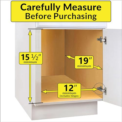LYNK PROFESSIONAL® SELECT™ Pull Out Under Sink Kitchen Cabinet Organizer - 11.5 in. x 18 inch deep Drawer - Sliding Shelf Organizer and Undersink Storage Shelves - Lifetime Ltd. Warranty – Chrome - color: 11.5"W x 18"D Wood