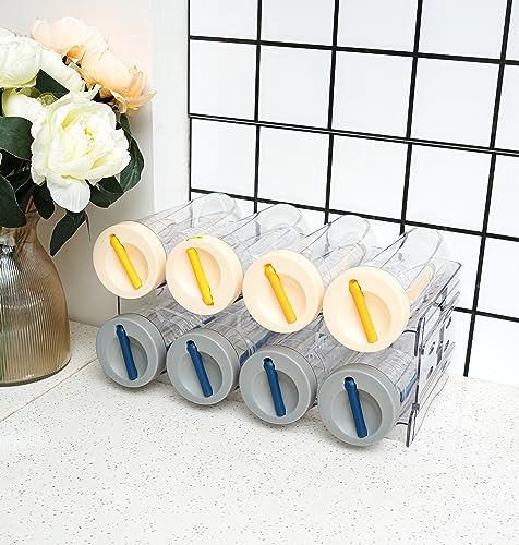 2 Pack Stackable Wine and Water Bottle Holder Free-Standing Fridge Wine Bottle Organizers Clear Plastic Water Bottle Holder for Cabinet,Refrigerator,Pantry,Kitchen Countertops,Holds 8 Bottles - size: 2 Tier-Holds 8 Bottles