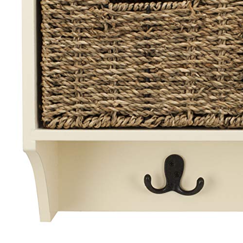 Safavieh Home Collection Finley Hanging 3 Basket Wall Rack - color: White