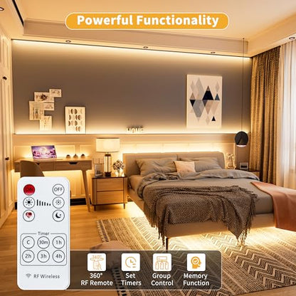 PAUTIX 5V USB COB LED Strip Light 6.56ft/2m 1200lm, Dimmable 640LEDs 2700K Warm White CRI90+ with RF Remote TV Backlight,Flexible Under Cabinet Tape Light for Bedroom,Kitchen,Home DIY Lighting - color: 2700K