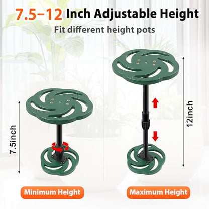 Axcoix Plant Risers for Inside Pots, 7.5-12" Rise Plastic Planter Inserts | Adjustable Height Planter Inserts for Large Pots, Pot Fillers for Tall Square Round Taper Planters (6" 8" 10" Base or Top) - size: Short Lift: 7.5-12" Rise - 1Pack