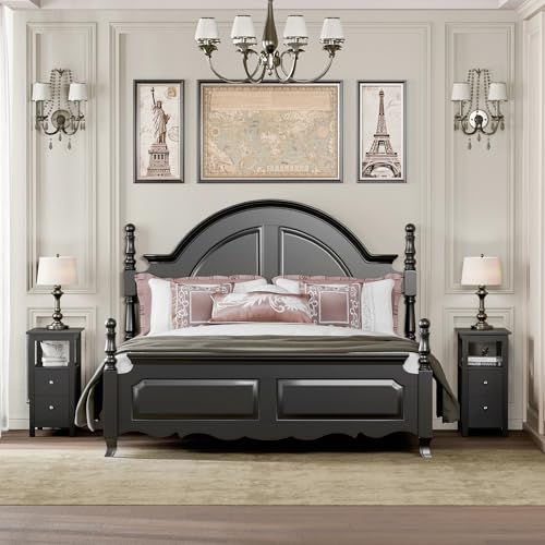 ZENY Narrow End Table Side Table with Drawer and Open Shelf Sofa Table for Living Room Bedroom, Bedside, Couch - color: Black