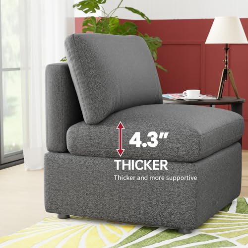PayLessHere Convertible Sofa, 1-Seat Modular Sectional, Dark Gray | Convertible Sofa